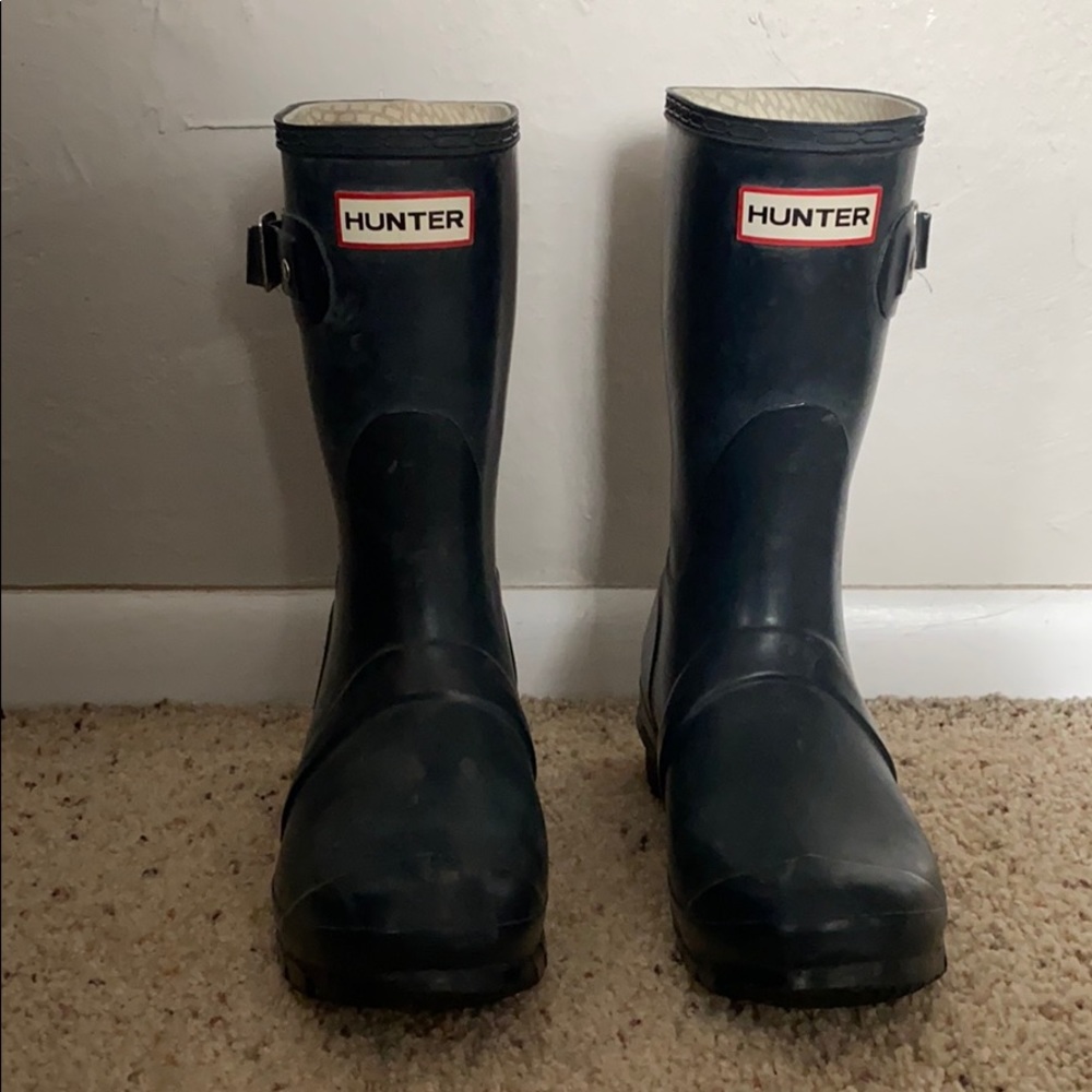 Navy Blue Hunter Boots